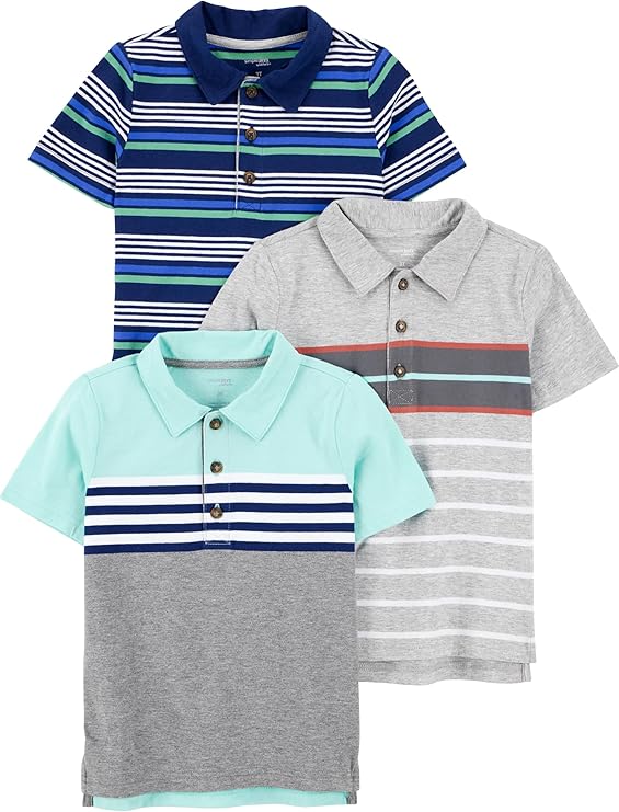 Simple Joys by Carter's Boys 3-Pack Short Sleeve Polo