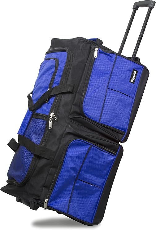 Dejuno 28-inch Rolling Duffle Bag - Blue