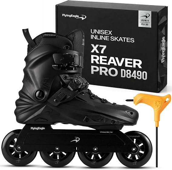 FlyingEagle X7D Reaver Pro Unisex Inline Roller Skates, 11 Size Options