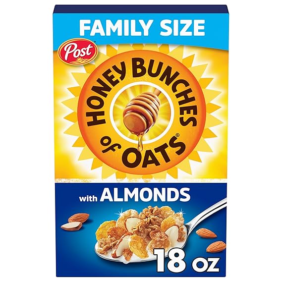 Honey Bunches of Oats with Almonds Breakfast Cereal, 18 oz Box