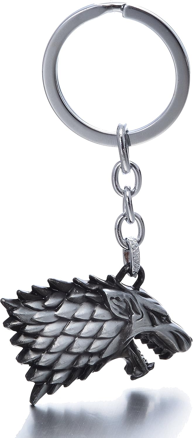 REINDEAR Official Game of Thrones House Stark Sigil Crest Metal Keychain