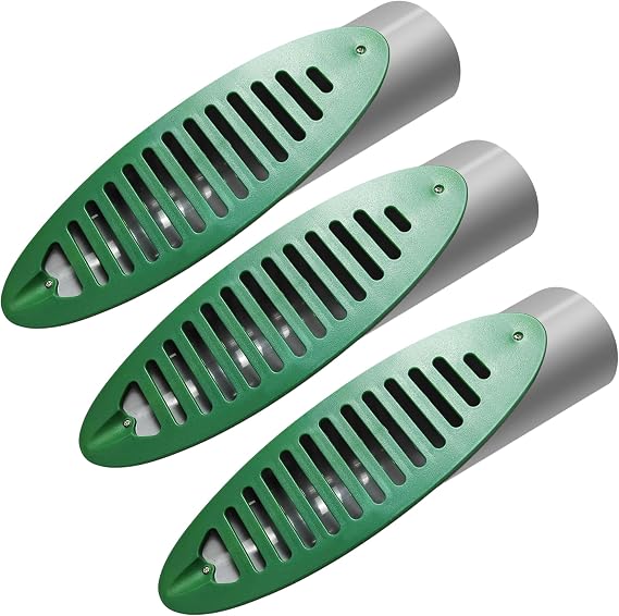Yard Drain Emitter,Green Angled Drain for Sewage Pump Discharge and Downspout End Extension, Drainage Emitter Compatible with 4 inch Connection(1PCS)