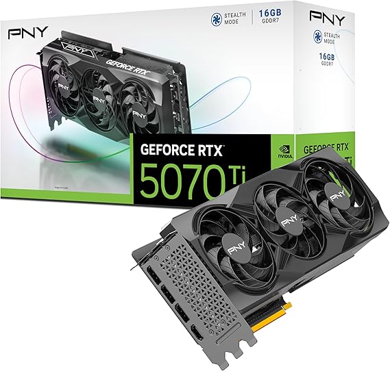PNY GEFORCE RTXTM 5070 Ti 16GB Triple Fan Graphics Card DLSS4