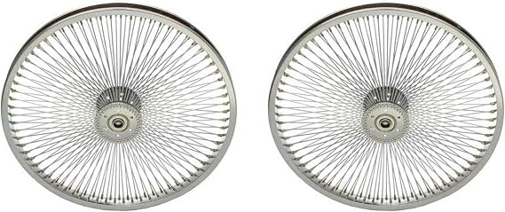 Lowrider Two Chrome 20" 144 Spoke Hollow Hub Wheels for Trike.