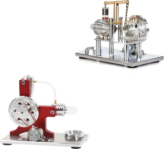 Sunnytech Hot Air Stirling Engine Motor Model Educational Toy Electricity Generator Colorful LED SC005-SC02M