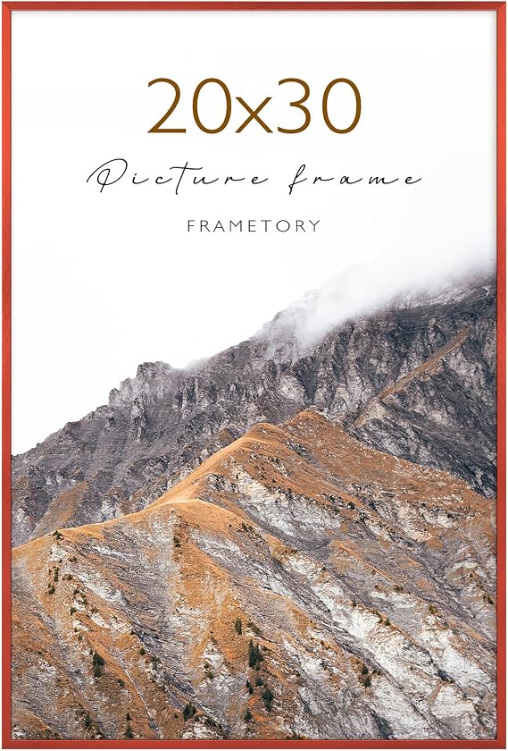 Frametory 20x30インチ レッドアルミニウム写真フレーム アクリルカバー 1パック