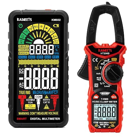 KAIWEETS HT206D Digital Clamp Meter & Smart Multimeter KM602