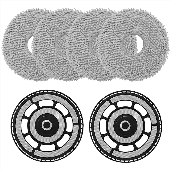 Mop Bracket Kit Compatible with Roborock Saros 10R, Saros Z70 Robot Vacuum | (6 Pcs) Replacement Mop Bracket Kit Compatible with Roborock Saros 10R, Saros Z70 Robot Vacuum Spare Parts