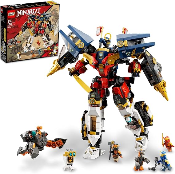 LEGO Ninjago 71765 Ultra Mega Mech Ultra Combo Ninja Mech Toy for Boys, Ninja Toys, Building Blocks, Christmas Gift, Present, Robot, Ages 9 and Up