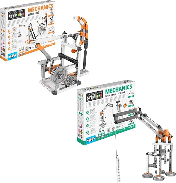 Engino- STEM Toys, Levers, Linkages, Structures & Cams, Cranks, Construction Toys for Kids 9+, Fun Educational Toys