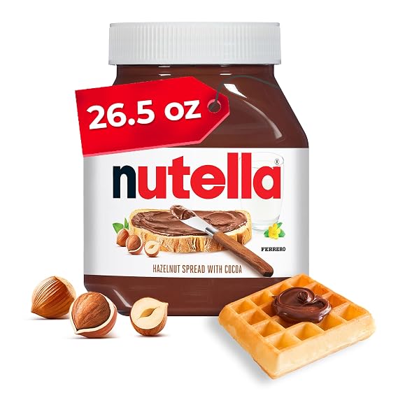 Nutella Creamy Hazelnut Spread with Cocoa, 26.5 oz Jar