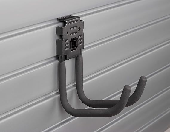 HandiWall 6" J Hook with Locking Bracket for Tool Storage on Garage Slatwall Panels