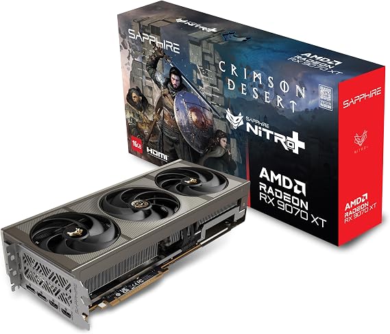 SAPPHIRE NITRO+ Radeon RX 9070 XT 16GB CRIMSON DESERT VERSION GAMING OC Graphics Board 11348-10-20G VD9384