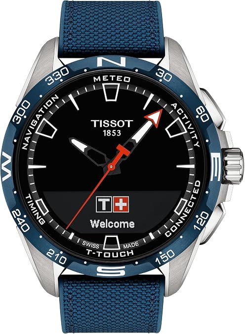 Tissot T-Touch Connect Solar, Swiss Quartz Solar Tactile, 47.5mm, Black Dial, Men's Watch