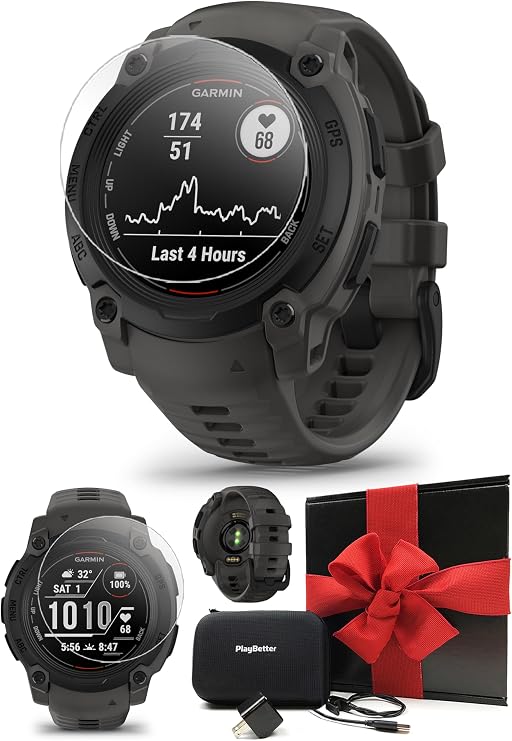 Garmin Instinct E 40mm (Black/Charcoal) Outdoor GPS Smartwatch Gift Box