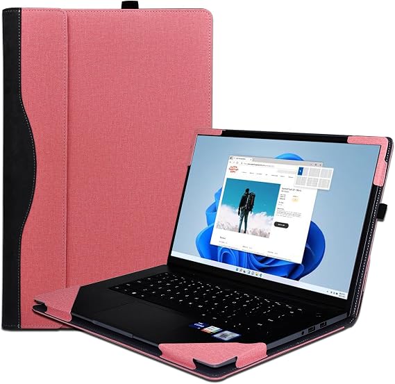 New Laptop Cover Case for Lenovo V14 G2 G3 G4&Lenovo K14 Gen1&Lenovo S14 G3 IAP Notebook PC Sleeve,PU Leather Protective Cover Separable Bag Accessory (Pink)