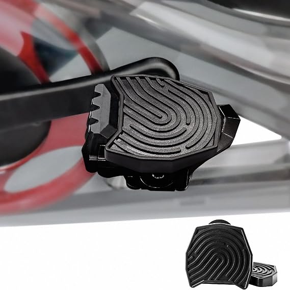 ペダル レギュラーシューズ用 Peloton Bike & Bike Plusに対応 アクセサリーペダルコンバーター オリジナル交換用ペダルインサートアダプター エクササイズ自転車用 クリップレス