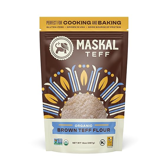 Maskal Teff Organic Brown Teff Flour, 14 Ounce