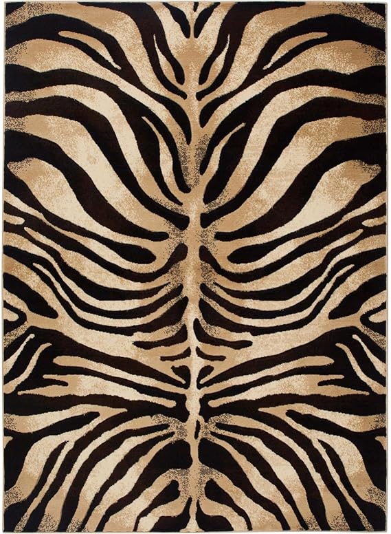 Home Dynamix Tribeca Fawn Area Rug 3 Piece Set, Animals Black/Ivory