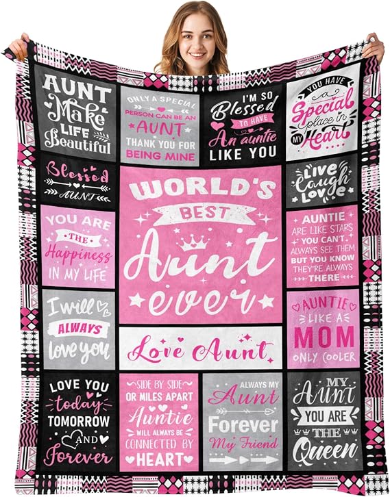 Birthday Gifts for Aunt from Niece, Best Aunt Ever Blanket 50"x60"