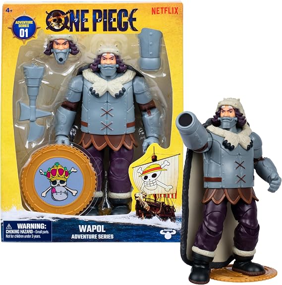 One Piece Wapol 6.5-Inch Action Figure, 4 Accessories