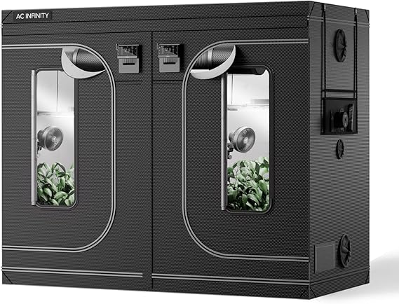 AC Infinity CLOUDLAB 894, Advance Grow Tent 8x4, 240x120x200cm Thickest | 2000D Mylar Canvas, Lab-Tested Highest Reflectivity, Largest Zipper Window, Controller Mount Plate, 96" 48" 80" Grow Tent