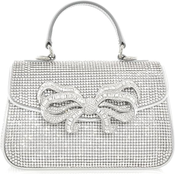 Bow Crystal Top Handle Bag