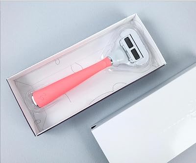 Flamingo Womens German Made 5 blade Razor Desert Rose and Silver