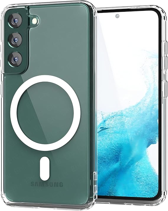 Ehr. Transparent Case with Magsafe Wireless Charging Feature with Samsung Galaxy S21 FE Compatible Camera Protection (Transparent, Samsung Galaxy S21 FE)