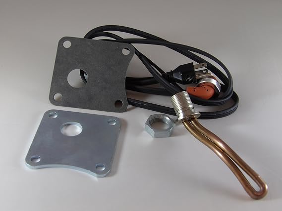 Engine Heater Kit compatible with DETROIT DIESEL 6V-71, 8V-71, 12V-71, 16V-71, 6V-92, 8V-92, 12V-92, 16V-92 Silver Series Engines with a/c compressor mounted next to water jacket access plate