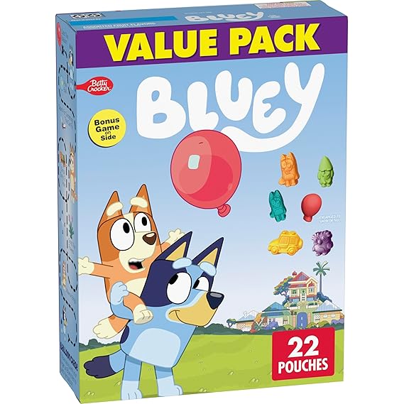 Bluey Fruit Flavored Snacks, 17.6 oz, 22 Pouches