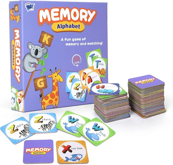 Point Games Memory Game for Kids, Matching Card Games, Flash Cards - Educational Toys - Preschool Learning - Birthday Gift for Boys & Girls Ages 3+