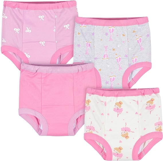 Gerber Baby Girls Infant Toddler 4-Pack Potty Training Pants Underwear