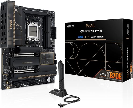 Asus PROART X870E-CREATOR WIFI AMD X870E Soket AM5 DDR5 8000+(OC) MHz ATX Gaming (Oyuncu) Anakart