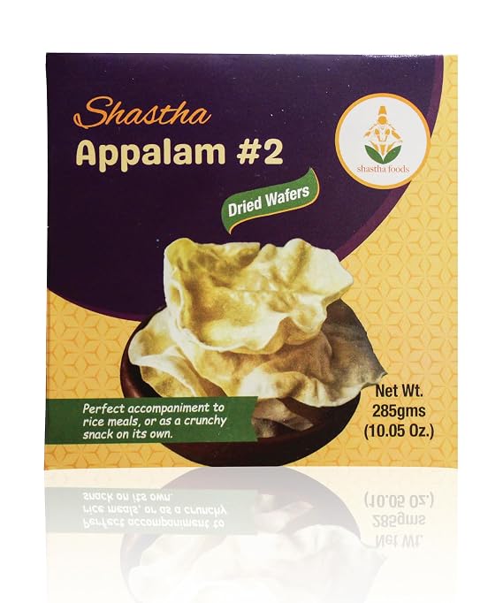 Shastha Appalam # 2 (Pack of 2) Each Pkt 285g (10.05 oz) (B-P)