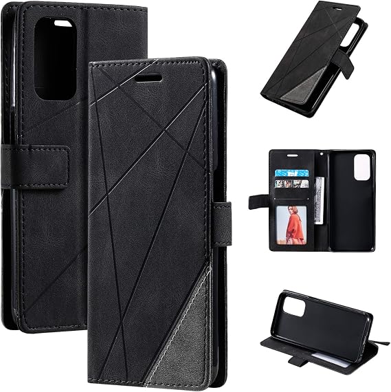 Case for Oppo A93 5G Leather Case,Case for Oppo A74 5G Case Cover,Case for Oppo A93 2021 5G PEHM00 PEHT00 / A74 5G CPH2197 / A54 5G OPG02 Case Flip Pu Leather Cover Black