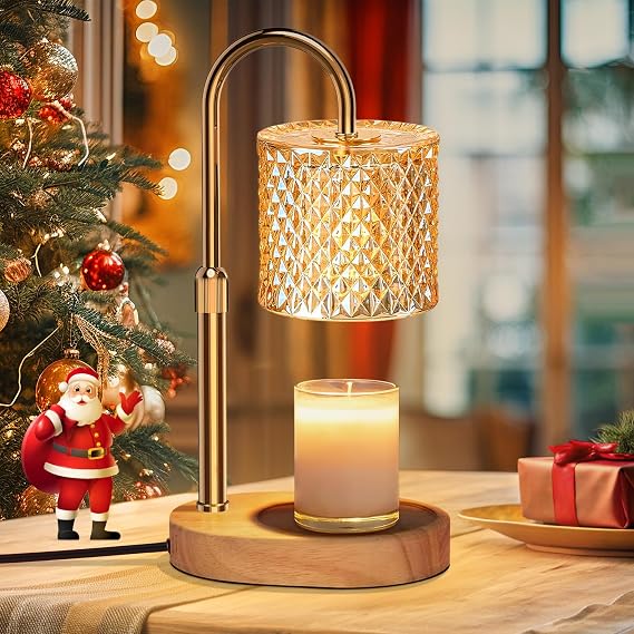seenlast Electric Candle Lamp Warmer with Timer Dimmer Adjustable Height,Gifts for Women and Men,Vintage Home Decor