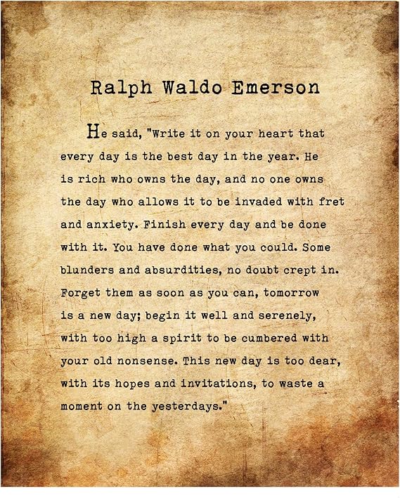 Write It On Your Heart Vintage Poem Wall Art, 8x10 Unframed