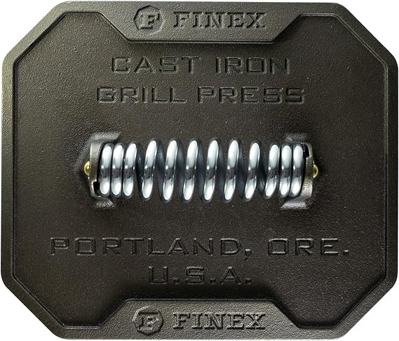 FINEX Cast Iron 8 Inch Grill Press, Pre-Seasoned
