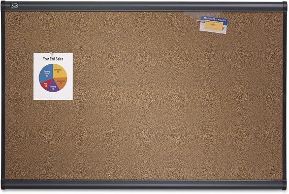Quartet B247G Bulletin Board, 6-Ft x4-Ft, Graphite Frame