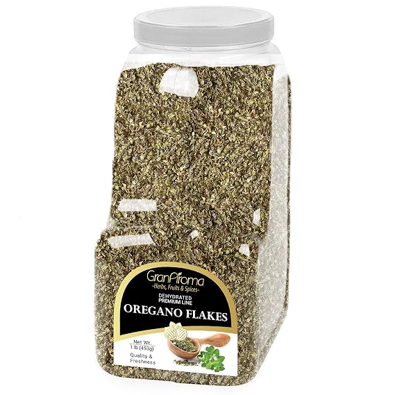 GranAroma Oregano Flakes, 1 lb, Versatile Spice, Rich & Savory Flavor