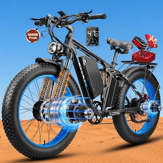 Electric Bike for Adults,9000W Peak Dual Motor Ebike 58V Max 36Ah Battery