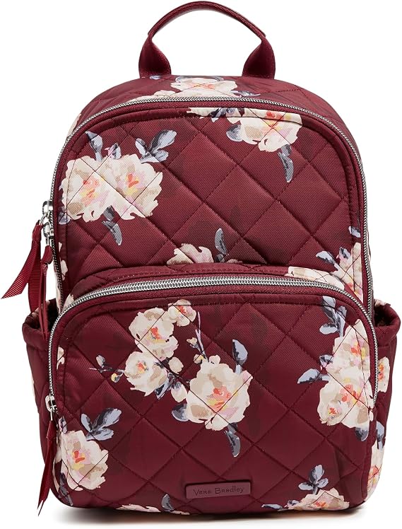 Vera Bradley Women's, Performance Twill Small Backpack, Blooms and Branches, One Size
