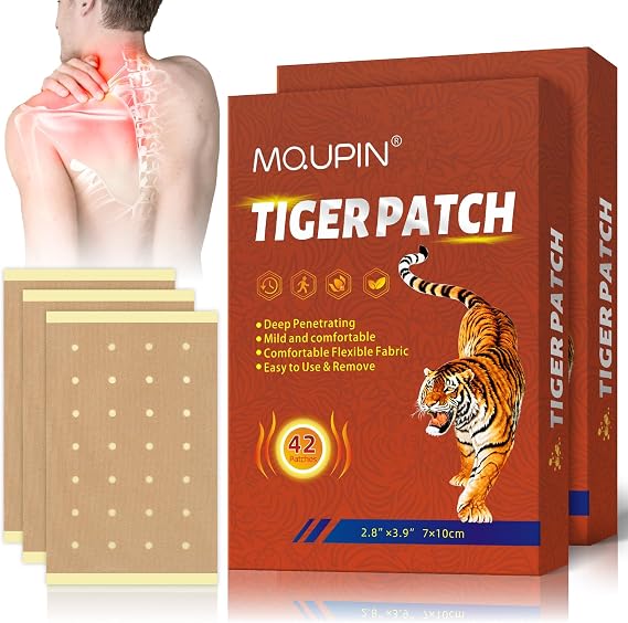 84PCS Tiger Patch, Chinese Tiger Back Heat Patches Ultra Strength for Muscle Joint of Knee Shoulder and Neck