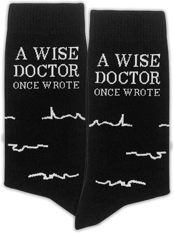 Doctor Socks Gifts A Wise Doctor Once Wrote Socks(118)