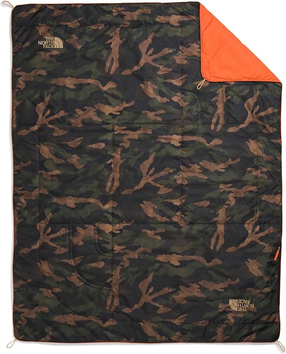 THE NORTH FACE Wawona Blanket, New Taupe Green TNF Camo Print, One Size | Insulated Blanket for Home and Camping, Water Repellent, Packable Design