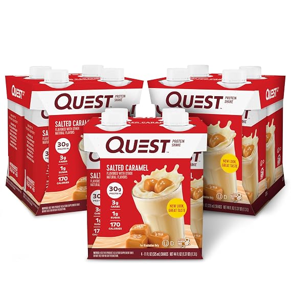 Quest Nutrition Salted Caramel Protein Shake, 30g Protein, 12 Count