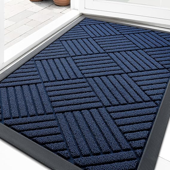 OLANLY Front Door Mat Outside Entrance, Waterproof Heavy-Duty Doormat