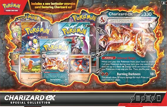 Pokemon TCG: Charizard ex Special Collection - 5 Packs, Promos