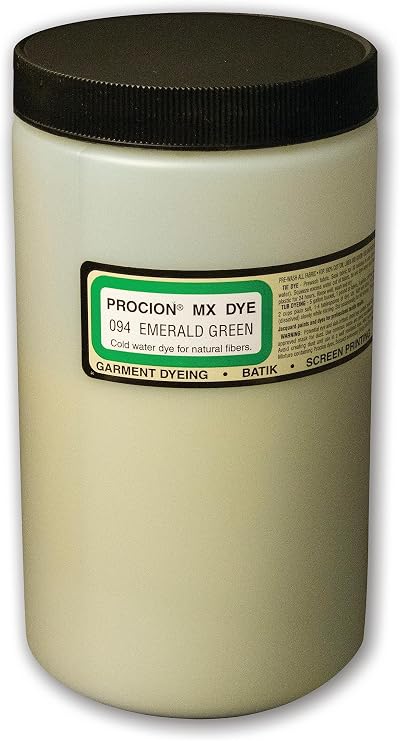 Jacquard Procion Mx Dye - Undisputed King of Tie Dye Powder - Emerald Green - 1 Lb - Cold Water Fiber Reactive Dye Made in USA